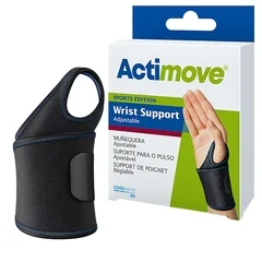 BSN Medical Wrist Support Actimove® Sports Edition Low Profile / Wraparound COOLMAX® AIR Left or Right Hand Black One Size Fits Most, 1/EA