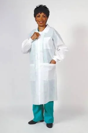 Busse Hospital Disposables Lab Coat White 2X-Large Long Sleeves Knee Length – 229