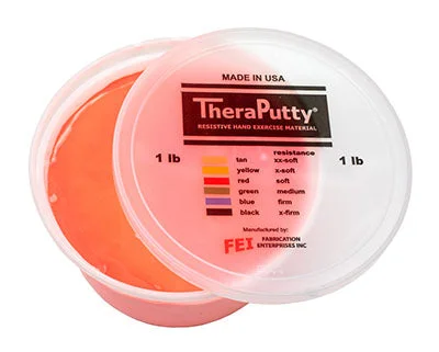 CanDo Antimicrobial Theraputty Exercise Material – 1 lb – Red – Soft – 10-2642
