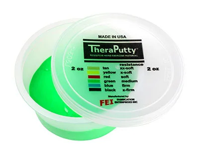 CanDo Antimicrobial Theraputty Exercise Material – 2 oz – Green – Medium – 10-2603