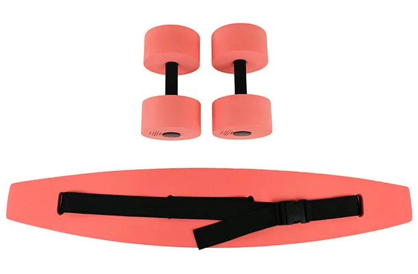 CanDo aquatic exercise kit, (jogger belt, hand bars) large, red – 20-4212R
