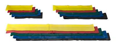 CanDo Band Exercise Loop – 3 piece set (10″,15″,30″), (1 per set: yellow, red, green, blue, black) – 10-5849