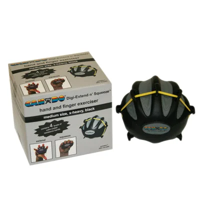 CanDo Digi-Extend n’ Squeeze Hand Exerciser – Large – Black, x-heavy – 10-2294