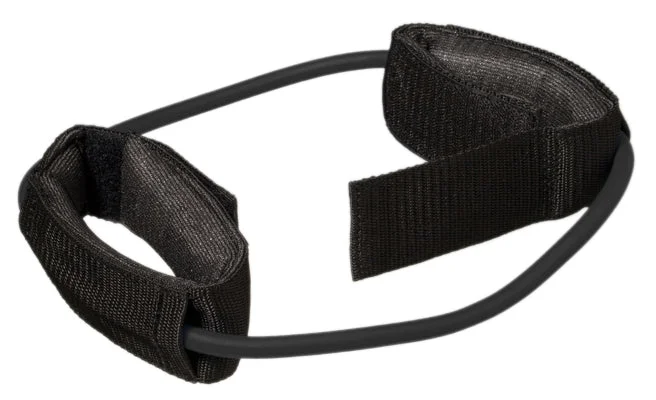 CanDo Exercise Tubing with Cuff Exerciser – 35″ – Black – X-heavy – 10-5765