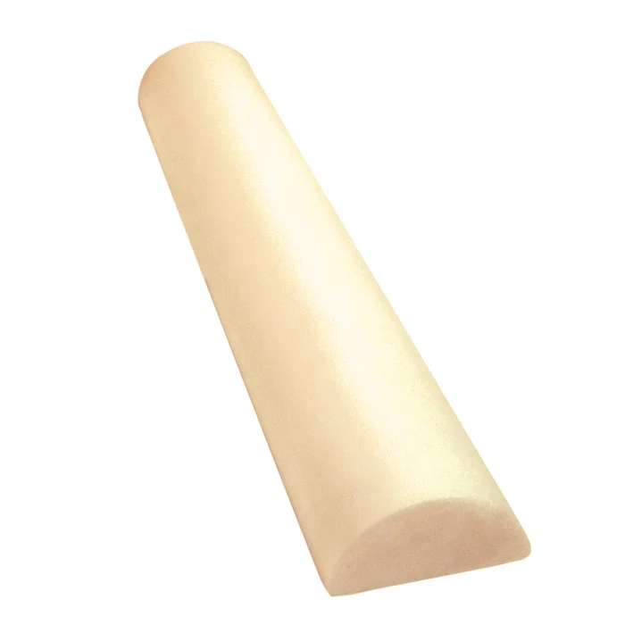 CanDo Foam Roller – Antimicrobial – Beige PE foam – 6″ x 36″ – Half-Round