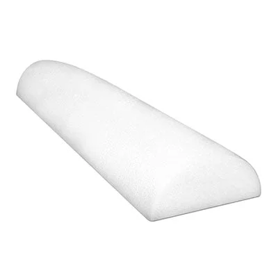 CanDo Foam Roller – Full-Skin – White PE foam – 6″ x 36″ – Half-Round – 30-2340