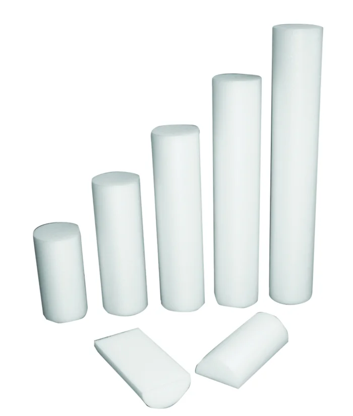 CanDo Foam Roller – Slim – White PE foam – 3″ x 12″ – Round