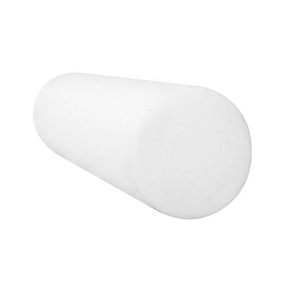 CanDo Foam Roller – White PE foam – 4″ x 12″ – Round – 30-2103