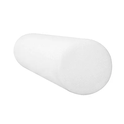 CanDo Foam Roller – White PE foam – 6″ x 18″ – Round – 30-2142