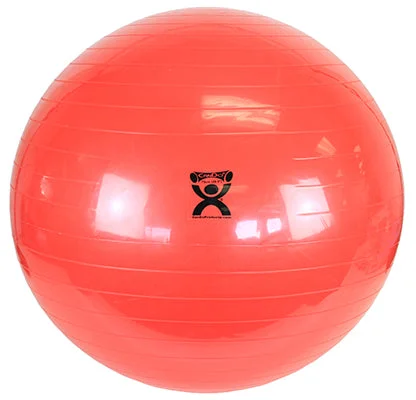 CanDo Inflatable Exercise Ball – Red – 30″ (75 cm) – 30-1804