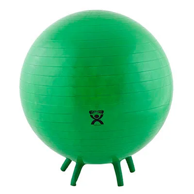CanDo Inflatable Exercise Ball – with Stability Feet – Green – 26″ (65 cm) – 30-1893