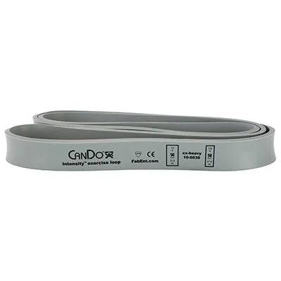 CanDo Intensity Loop, 40″ Exerciser, XX-Heavy, Silver, 70 – 105 lb – 10-6636