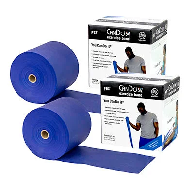CanDo Latex Free Exercise Band – 100 yard (2 x 50 yard rolls) – Blue-Heavy – 10-5654