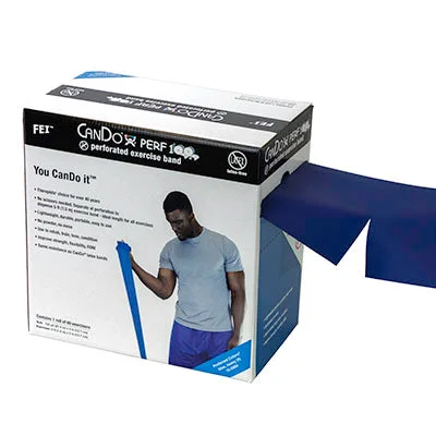 CanDo Latex Free Exercise Band – 100 yard Perf 100 roll – Blue – heavy – 10-5694