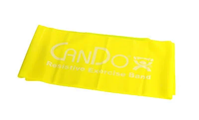 CanDo Latex Free Exercise Band – 5′ length – Yellow – x-light – 10-5751