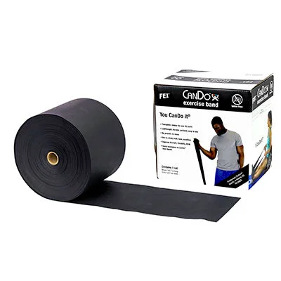 CanDo Latex Free Exercise Band – 50 yard roll – Black – X-heavy – 10-5625