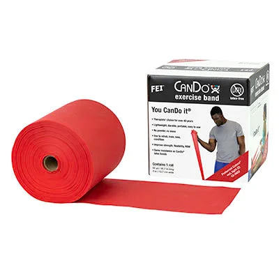 CanDo Latex Free Exercise Band – 50 yard roll – Red – light – 10-5622