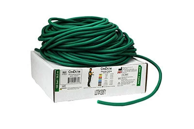 CanDo Low Powder Exercise Tubing – 100′ dispenser roll – Green – medium – 10-5523