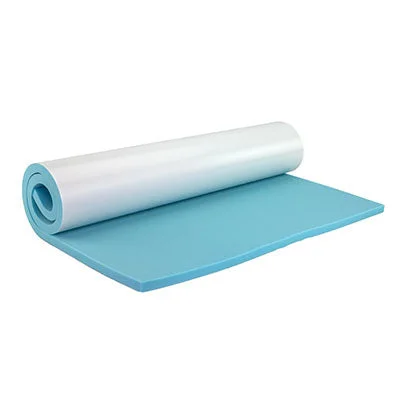 CanDo Memory Foam with PSA, Medium Soft, Blue, 1/2″ x 20″ x 36″ – 10-2485