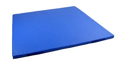 CanDo Non-Folding Exercise Mats with Handles -2″ PU Foam with Cover 4′ x 4
