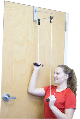 CanDo Overdoor Shoulder Pulley – Double Pulley with Door Bracket, 25-pack – 50-1010-25