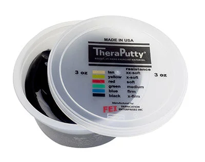 CanDo Theraputty Exercise Material – 3 oz – Black – X-firm – 10-1467