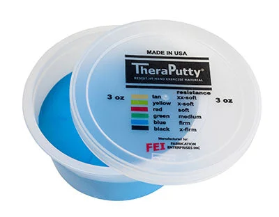 CanDo Theraputty Exercise Material – 3 oz – Blue – Firm – 10-0970