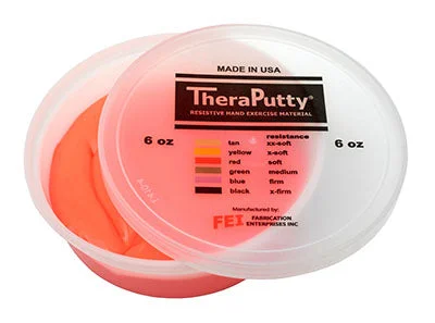 CanDo Theraputty Exercise Material – 6 oz – Red – Soft – 10-0911