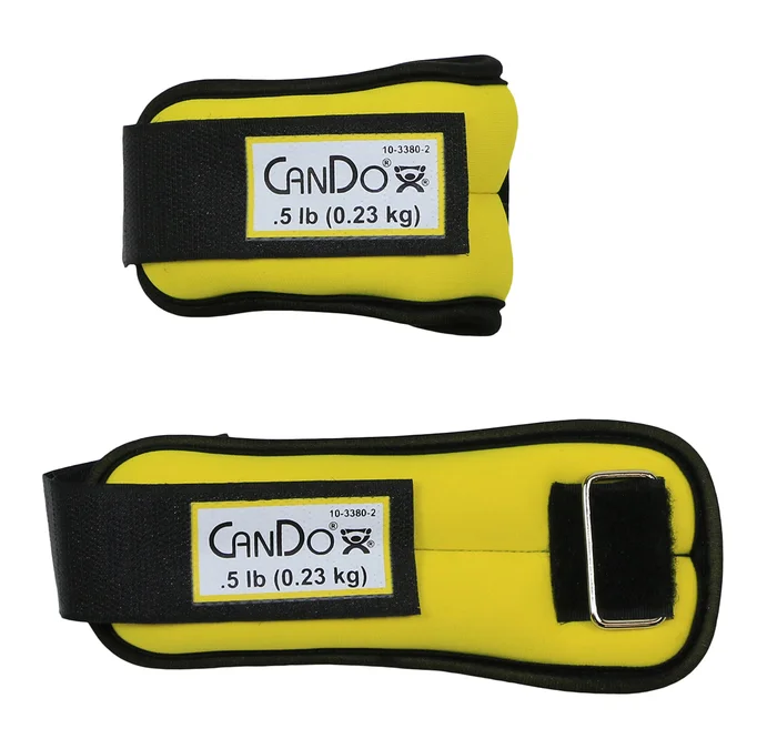 CanDo Weight Straps – 1 lb Set (2 each: 1/2 lb weight) – Yellow