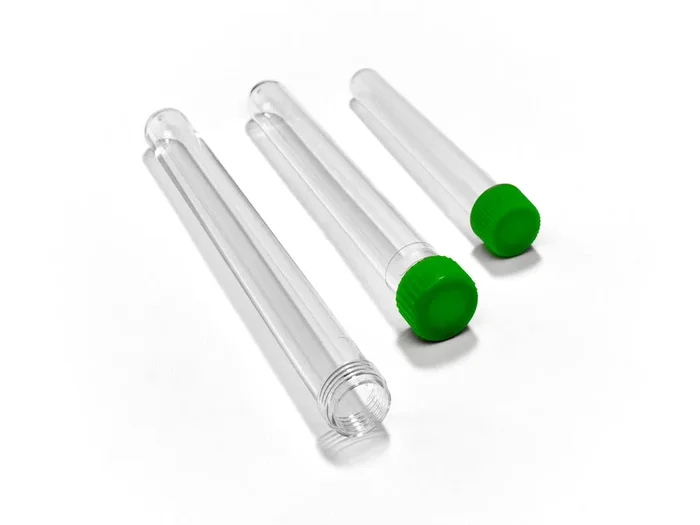 Caplugs Test Tube Round Bottom Plain 13 X 100 mm 8 mL Green Screw Cap Polystyrene Tube – 214-2068-G50