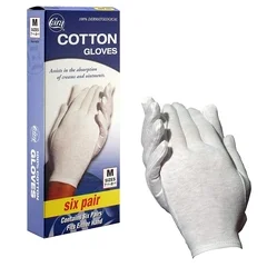 Cara Inc Infection Control Glove Cara Medium Cotton White 8-1/2 Inch Hemmed Cuff NonSterile