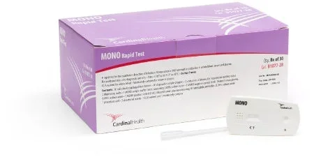 Cardinal Cardinal Health Rapid Test Infectious Disease Immunoassay Infectious Mononucleosis Whole Blood / Serum / Plasma Sample CLIA Waived for Whole Blood / CLIA Moderate Complexity for Serum and Plasma – B1077-28