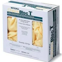 Cardinal ChemoPlus Exam Glove Medium NonSterile Latex Extended Cuff Length Textured Fingertips Ivory Chemo Tested – CT5056G