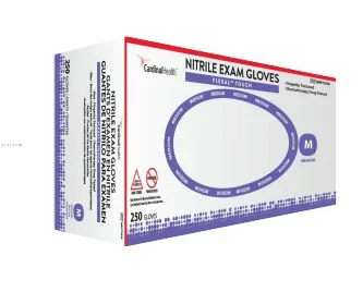 Cardinal Flexal Touch w/Textured Fingertips Nitrile Exam Gloves – Medium 250 Count
