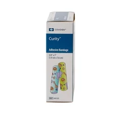 Cardinal Health Adhesive Strip Curity 3/4 X 3 Inch Plastic Rectangle Kid Design (Zoo Animals) Sterile, 1/BX - Image 2
