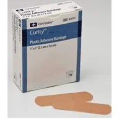 Cardinal Health Adhesive Strip Curity® Plastic 1 X 3 Inch Rectangle, 50EA/BX 24BX/CS