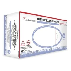 Cardinal Health Exam Glove FLExAL Medium NonSterile Nitrile Standard Cuff Length Textured Fingertips Blue Chemo Tested, 200 EA/BX