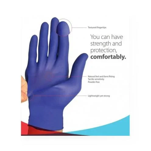 Cardinal Health Gloves, Exam: 9.5″ Flexal Feel Powder-Free Nitrile Exam Gloves, 3.3 Mil