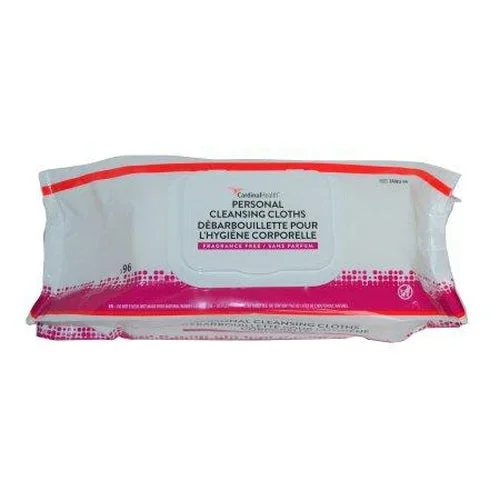 Cardinal Health Rinse-Free Personal Wipe Soft Pack Aloe Unscented 96 Count