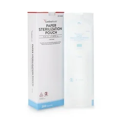 Cardinal Health Sterilization Pouch Ethylene Oxide (EO) Gas / Steam 3-1/2 X 9 Inch Transparent / White Self Seal Paper / Film, 200/PK