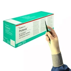 Cardinal Health Surgical Glove Protexis PI Classic Size 8 Sterile Pair Polyisoprene Extended Cuff Length Smooth Ivory Not Chemo Approved, 50 EA/BX