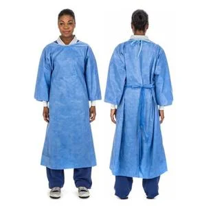 Cardinal Health™ Chemotherapy Isolation Gown, Poly-Coated SMS, Universal, Blue 100/Case