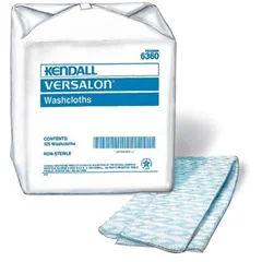 Cardinal Health Washcloth Versalon 9-3/8 X 13-1/2 Inch Blue Disposable, 125/BG