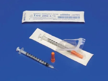 Cardinal Monoject Insulin Syringe with Needle 1 mL 30 Gauge 5/16 Inch Attached Needle Without Safety – 8881601600