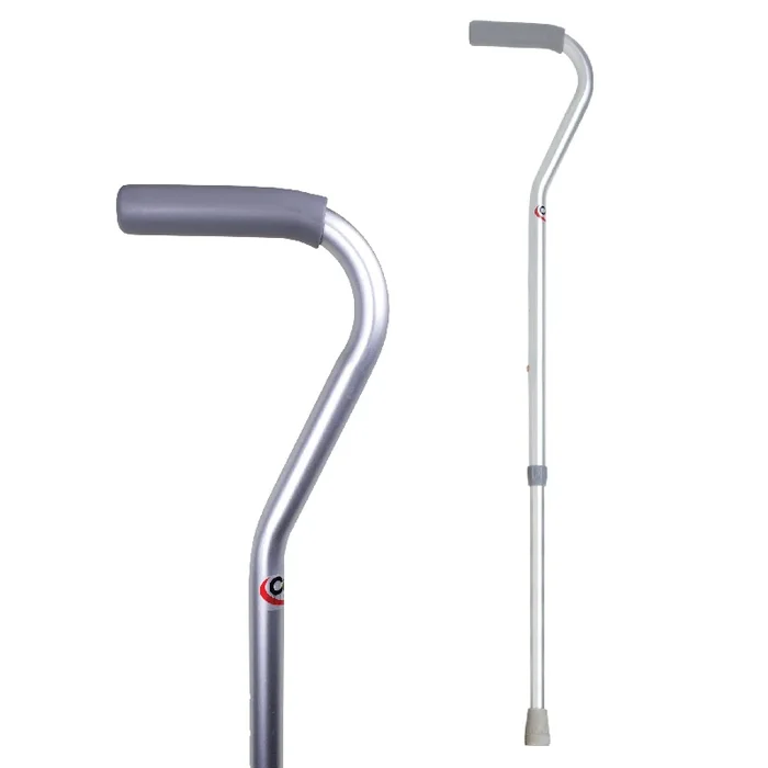Carex Offset Aluminum Cane with Non-Slip Vinyl Grip