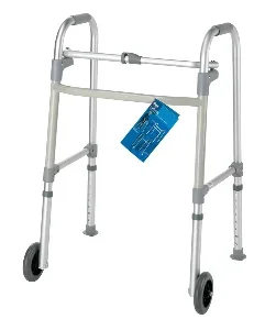 Carex Single Button Walker With 3″ Wheels