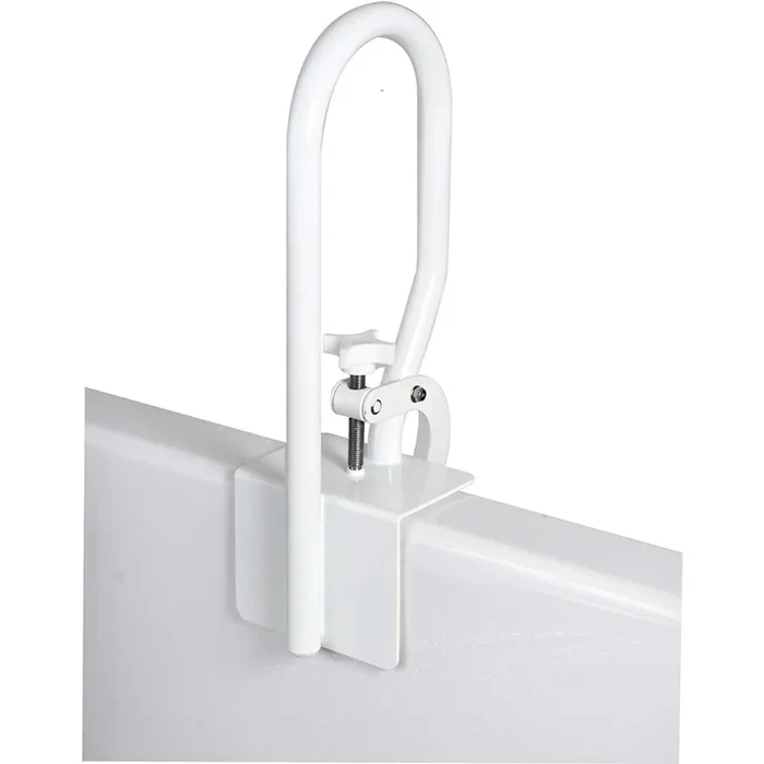 Carex White Clamp-On Bathtub Fall Prevention Safety Rail