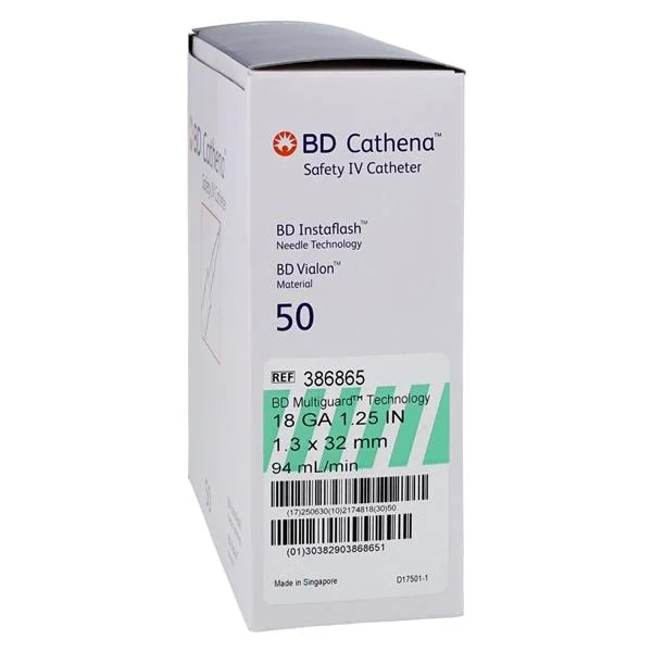 Cathena Catheter Access Device Shielded 18 Gauge 1.25″ Green