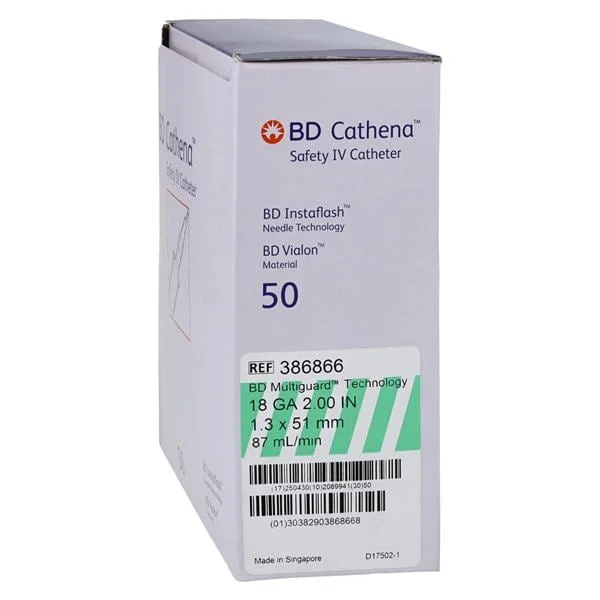 Cathena Catheter Access Device Shielded 18 Gauge 2″ Green
