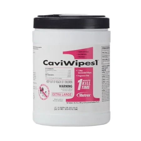 CaviWipes Surface Disinfectant Premoistened Wipe 65 Count Canister Disposable Alcohol Scent